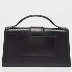 Pre Owned حقيبة كروس جاكيموس لو بامبينو جلد سوداء 