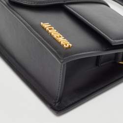 Pre Owned حقيبة كروس جاكيموس لو بامبينو جلد سوداء 