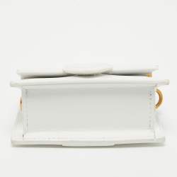 Pre Owned Jacquemus White Leather Mini Le Petit Bambino Crossbody Bag