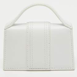 Pre Owned Jacquemus White Leather Mini Le Petit Bambino Crossbody Bag