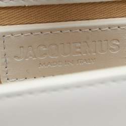 Pre Owned Jacquemus White Leather Mini Le Petit Bambino Crossbody Bag