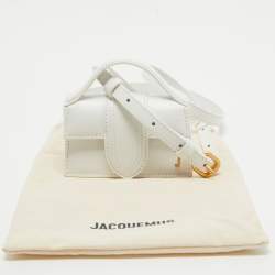 Pre Owned Jacquemus White Leather Mini Le Petit Bambino Crossbody Bag