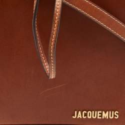 Jacquemus Brown Leather Le Seau Carre Bucket Bag