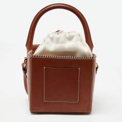 Jacquemus Brown Leather Le Seau Carre Bucket Bag