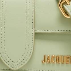 Jacquemus Pale Green Leather Le Bambino Mini Top Handle Bag.