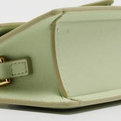 Jacquemus Pale Green Leather Le Bambino Mini Top Handle Bag.