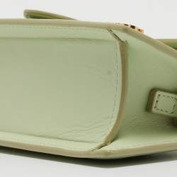 Jacquemus Pale Green Leather Le Bambino Mini Top Handle Bag.