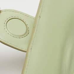 Jacquemus Pale Green Leather Le Bambino Mini Top Handle Bag.