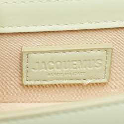 Jacquemus Pale Green Leather Le Bambino Mini Top Handle Bag.