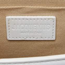Pre Owned Jacquemus White Leather Le Chiquito Moyen Top Handle Bag