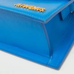 Pre Owned Jacquemus Blue Leather Le Chiquito Moyen Top Handle Bag