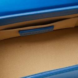 Pre Owned Jacquemus Blue Leather Le Chiquito Moyen Top Handle Bag