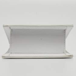مملوكة مسبقًا Jacquemus White Leather Mini Le Chiquito Top Handle Bag
