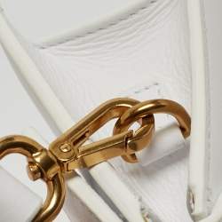 مملوكة مسبقًا Jacquemus White Leather Mini Le Chiquito Top Handle Bag