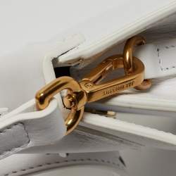 مملوكة مسبقًا Jacquemus White Leather Mini Le Chiquito Top Handle Bag