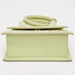 مملوكة مسبقًا Jacquemus Green Leather Le Chiquito Noeud Top Handle Bag