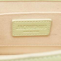 مملوكة مسبقًا Jacquemus Green Leather Le Chiquito Noeud Top Handle Bag