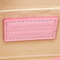 Jacquemus Light Pink Leather Le Chiquito Moyen Top Handle Bag