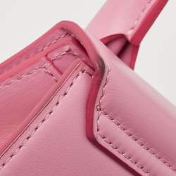 Jacquemus Light Pink Leather Le Chiquito Moyen Top Handle Bag