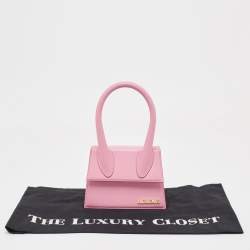 Jacquemus Light Pink Leather Le Chiquito Moyen Top Handle Bag