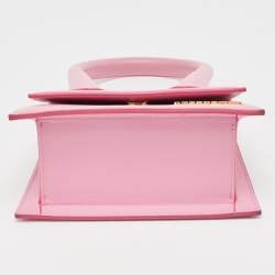 Jacquemus Light Pink Leather Le Chiquito Moyen Top Handle Bag
