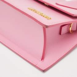 Jacquemus Light Pink Leather Le Chiquito Moyen Top Handle Bag