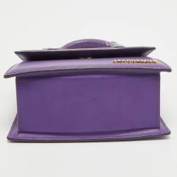 Jacquemus Purple Leather Le Chiquito Noeud Top Handle Bag
