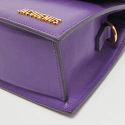 Jacquemus Purple Leather Le Chiquito Noeud Top Handle Bag