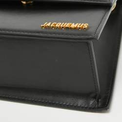 Jacquemus Black Leather Grand Le Chiquito Top Handle Bag