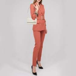 Pre Owned Jacquemus Off White Canvas Le Carinu Logo Shoulder Bag