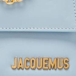 Pre Owned Jacquemus Light Blue Leather Mini Le Piccolo Chain Bag