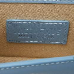 Pre Owned Jacquemus Light Blue Leather Mini Le Piccolo Chain Bag
