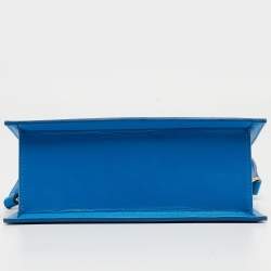 Jacquemus Blue Leather Grand Le Chiquito Top Handle Bag