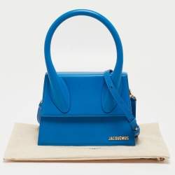 Jacquemus Blue Leather Grand Le Chiquito Top Handle Bag