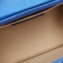 Pre Owned Jacquemus Blue Nubuck Leather Le Chiquito Noeud Top Handle Bag