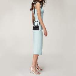 Pre Owned Jacquemus Black Leather Mini Le Chiquito Top Handle Bag