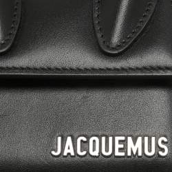 Pre Owned Jacquemus Black Leather Mini Le Chiquito Top Handle Bag