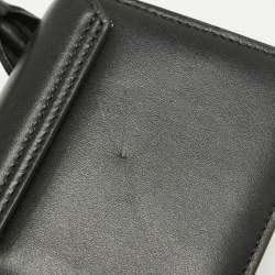 Pre Owned Jacquemus Black Leather Mini Le Chiquito Top Handle Bag