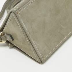 Pre Owned Jacquemus Grey Nubuck Leather Le Porte Lunettes Triangle Bag