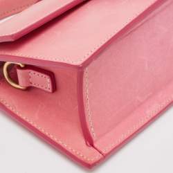 Jacquemus Pink Leather Mini Le Bambino Top Handle Bag