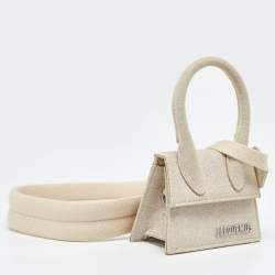 Jacquemus Beige Canvas Mini Le Chiquito Bag