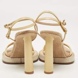 Jacquemus Yellow Leather Novio Sandals Size 37