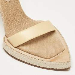 Jacquemus Yellow Leather Novio Sandals Size 37