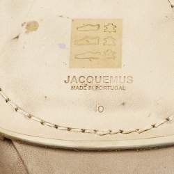 Pre Owned Jacquemus Beige Suede Open Toe Mules Size 40