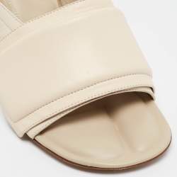 Jacquemus Cream Leather Piscine Les Mules Size 35