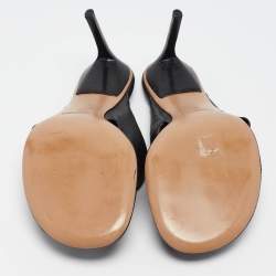 Jacquemus Black Leather Puffy Thong Sandals Size 40