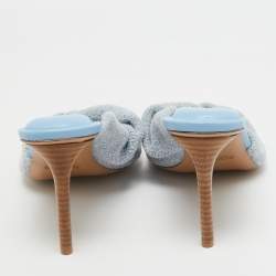 Jacquemus Blue/Grey Fabric and Leather La Banana Sandals Size 39