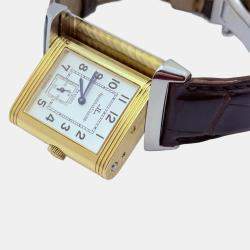 Pre Owned Jaeger-LeCoultre Reverso Q2705420 Manual Silver 18K Gold Stainless Steel Unisex Wristwatch 26 mm