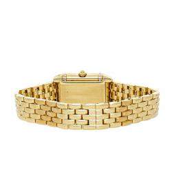Jaeger LeCoultre Silver Diamonds 18K Yellow Gold Reverso Florale Q2651402 Women's Wristwatch 33 x 21 MM