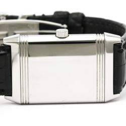 Jaeger LeCoultre Silver Stainless Steel Reverso 252.8.47 Quartz Women's Wristwatch 23 MM